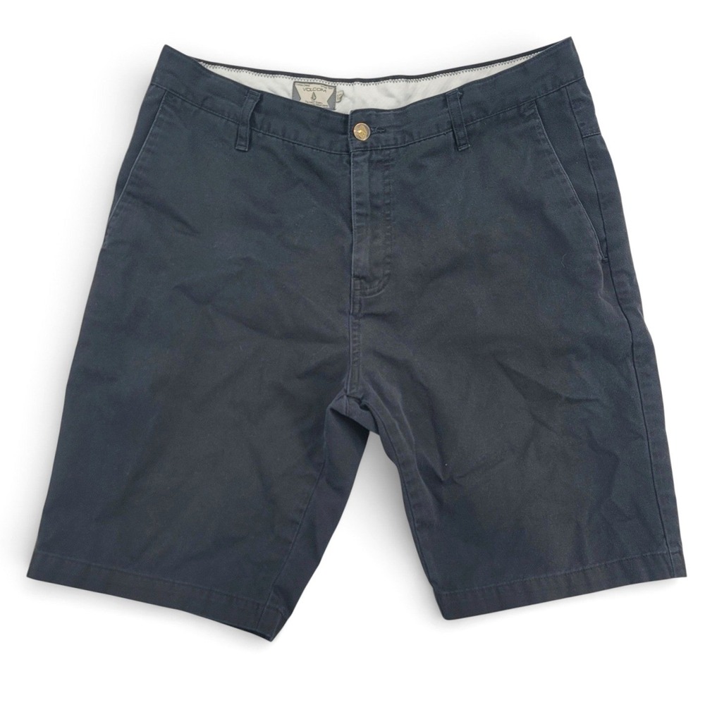 Volcom Men's 34 Chino Shorts Cotton Blend‎ Black Skate Streetwear Casual